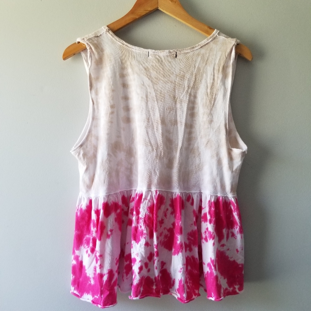 Free People Anytime Tie Dye Cotton Tank Top - Picture 10 of 10